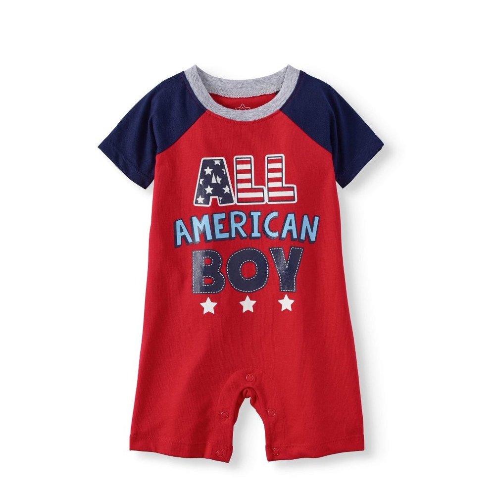 Patriotic One Piece Baby Boy's Bodysuit 18 Months.